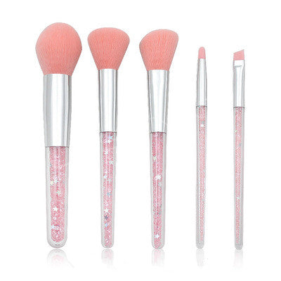 5 transparent handle makeup brushes 5 transparent handle makeup brushes